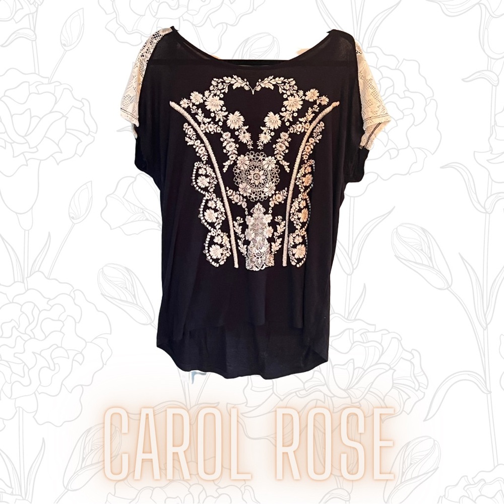 Carol Rose embroidered top